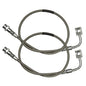 ~(2 lbs. 14X4X4)~ JK Long Travel Stainless Steel Brake Lines
