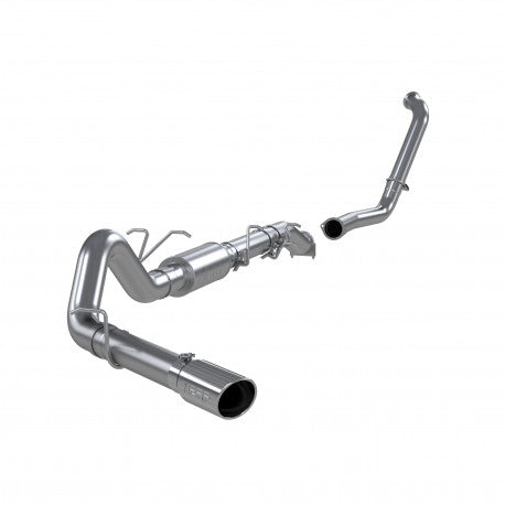 ~(72 lbs. 46X16X12)~ 2003-2007 Ford F-250 350 6.0L EC CC Aluminized Steel 4in Turbo Back Single Side (Stock Cat) Exit   for vehicles equipped with catalytic converters only