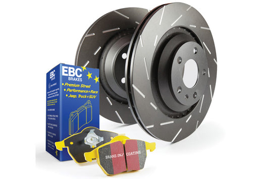 ~(40 lbs. 15X15X15)~ S9 Front Kits Yellowstuff and USR Rotors Save 15 Percent over cost of buying separate parts with this quality pad and rotor kit which includes pads rotors pads rotors and caliper lube. The benefits of this kit over the S5 Kit is the r