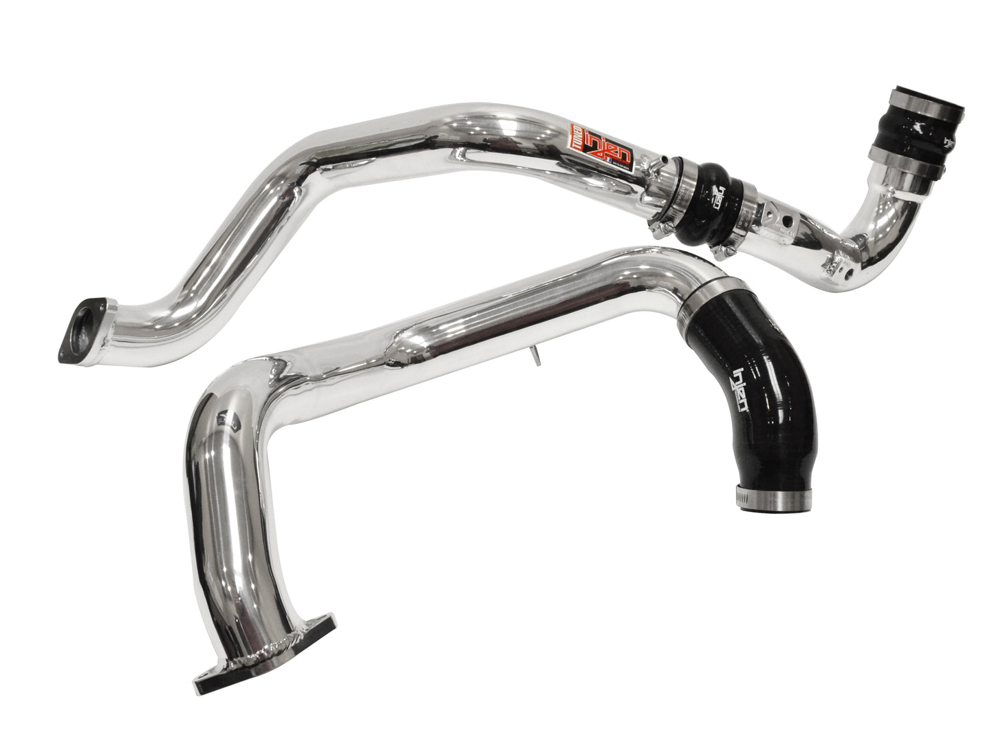 ~(8 lbs. 41X11X11)~ High flow Intercooler piping kit only. Includes hot and cold side intercooler pipes. 100% Direct bolt-on. CNC machined flanged ends and sensor adapters to bolt to the factory intercooler utilizing the O.E. hardware O-rings and sensors.