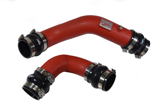 ~(7 lbs. 28X17X13)~ High flow Intercooler piping kit only. Includes hot and cold side intercooler pipes. 100% Direct bolt-on. CNC machined flanged ends and sensor adapters to bolt to the factory intercooler utilizing the O.E. hardware O-rings and sensors.