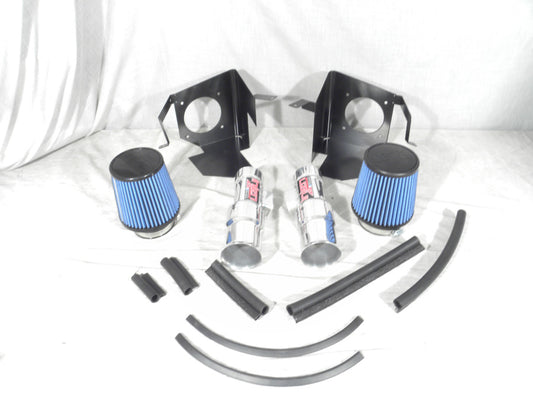 Dual tuned short-ram with MR Tech Air Horns heat shields and Super NanoWeb dry filters
