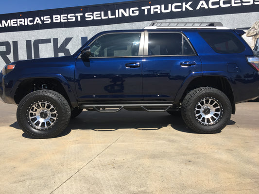 ~(52 lbs. 79X14X11)~ Step Systems Nerf Step Textured Black Toyota 14-21 4 Runner (Does not fit 10-19 Limited and 10-13 SR5 Models) SUV  Gas SRW