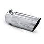 ~(3 lbs. 15X7X7)~  Universal T304 Stainless Steel Tip 5in OD Angled Single Walled 4in inlet 12in length
