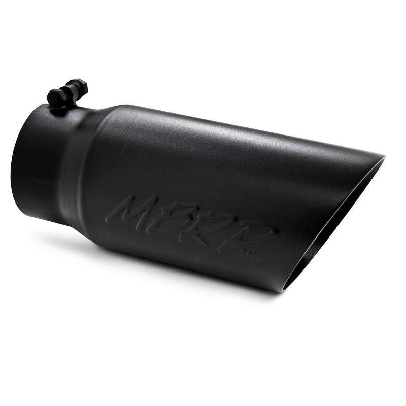 ~(4 lbs. 15X7X7)~  Universal Black Coated Tip 5in OD Dual Wall Angled 4in inlet 12in length