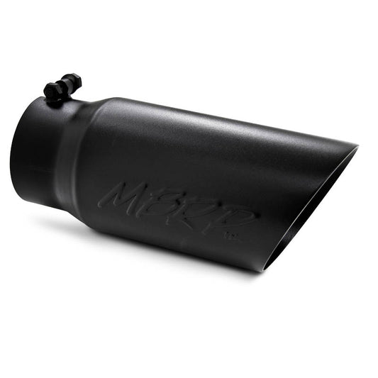 ~(4 lbs. 15X7X7)~  Universal Black Coated Tip 5in OD Dual Wall Angled 4in inlet 12in length