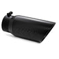 ~(4 lbs. 15X7X7)~  Universal Black Coated Tip 5in OD Dual Wall Angled 4in inlet 12in length