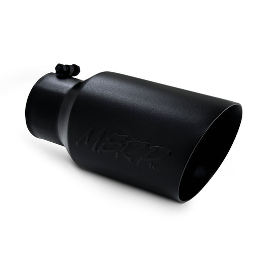 ~(5 lbs. 15X7X7)~  Universal Black Coated Tip 6in OD Dual Wall Angled 4in inlet 12in length