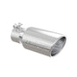 ~(2.2 lbs. 15X7X7)~  Universal T304 Stainless Steel Tip 4in OD  Angled Cut Rolled End  3in inlet 10in length