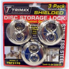 ~(1.8 lbs. 18X16X7)~ TRIMAX Stainless Steel - 3 Pack Keyed Alike of TRP170