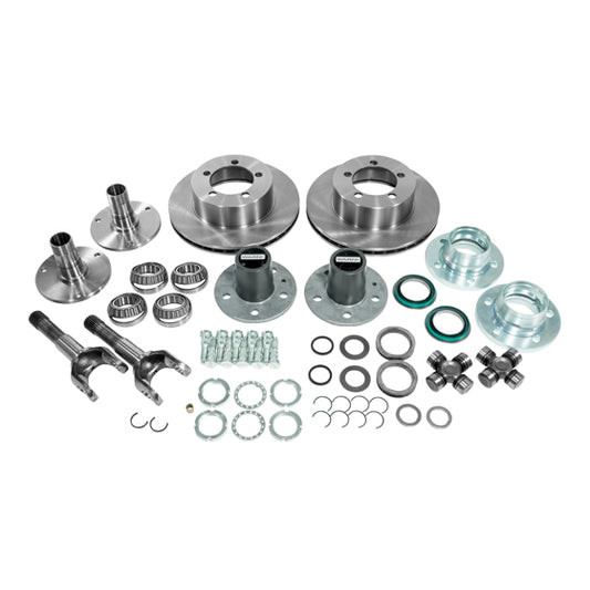 Spin Free Locking Hub Conversion Kit  Dana 30 44 TJ  XJ  YJ  27 spline  5 x 4.5  This kit uses outer axles which use a Spicer 5-760X u joint. Some early model housings use a smaller 5-260X joint and will require new inner axles to use this kit.