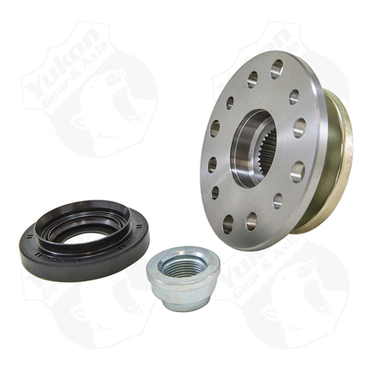 Yukon yoke for Toyota V6 rear with 29 spline pinion  w pinion seal and pinion nut  Triple drilled flange with 60mm x 60mm   66mm x 66mm   and 56mm x 64mm bolt patterns.