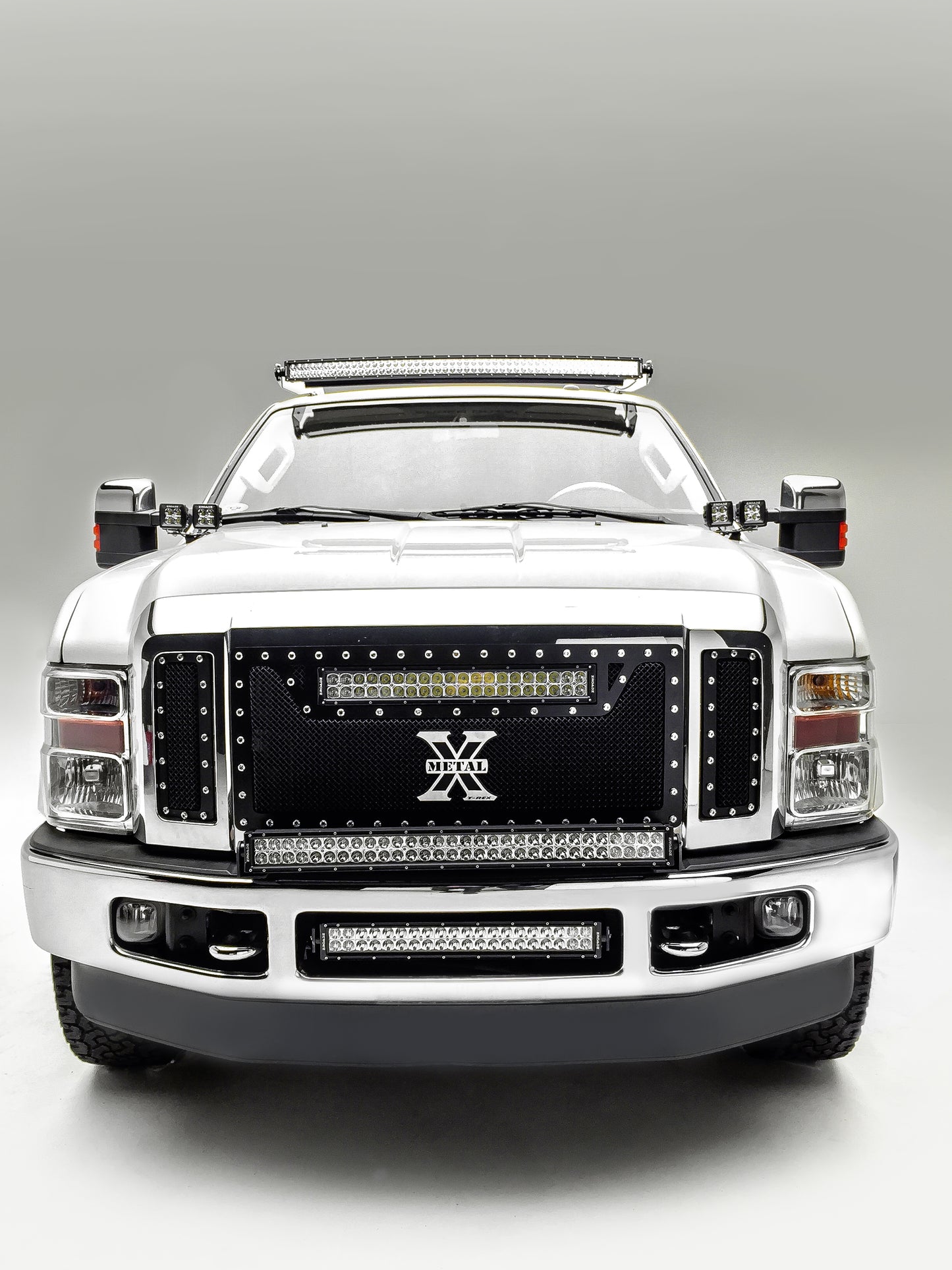 ***Discontinued***2008-2010 FORD F250 350: Front Bumper Center Opening LED Light Bar Mount KIT with 20 IN Inch Led Light Bar (Includes Universal Wiring Harness)