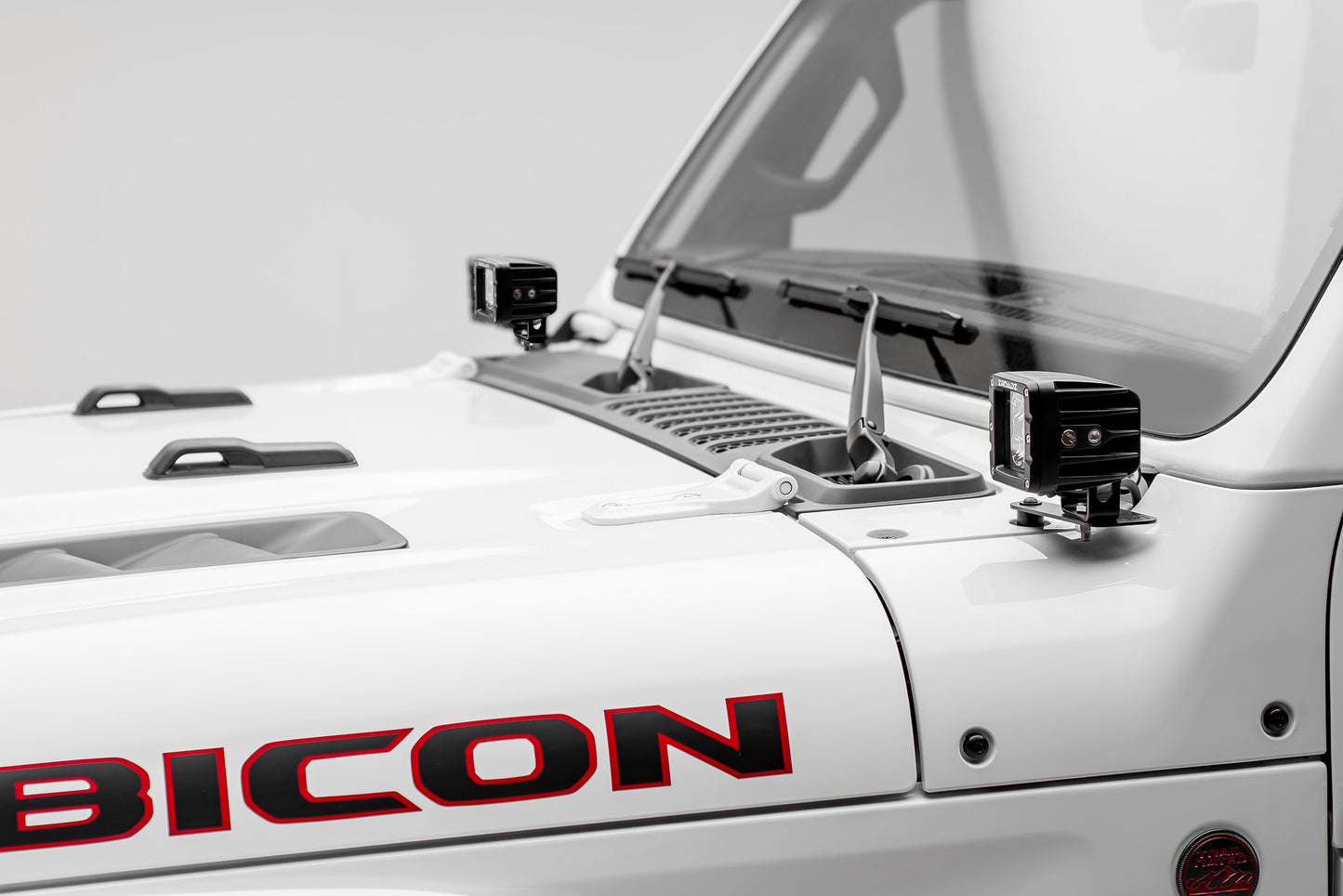 ~(1 lbs. 12X7X7)~  A Pillar Lower Pod Style LED Light Bar Brackets To Mount (2) 3IN Cube LED Work Lights Or Similar  No Cut  No Drill Installation  Black Powder Coated  Brackets Only