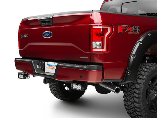 ~(6 lbs. 14X9X8)~ 2015-2017 FORD F150: Rear Bumper/Frame LED Light Bar Mounts - 8 IN Opening - Swivel Adjustments - to Mount 6 IN Zroadz LED or similar light - Bolt On Easy Install - For Rear View and Distance Visibility
